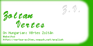 zoltan vertes business card