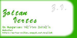 zoltan vertes business card